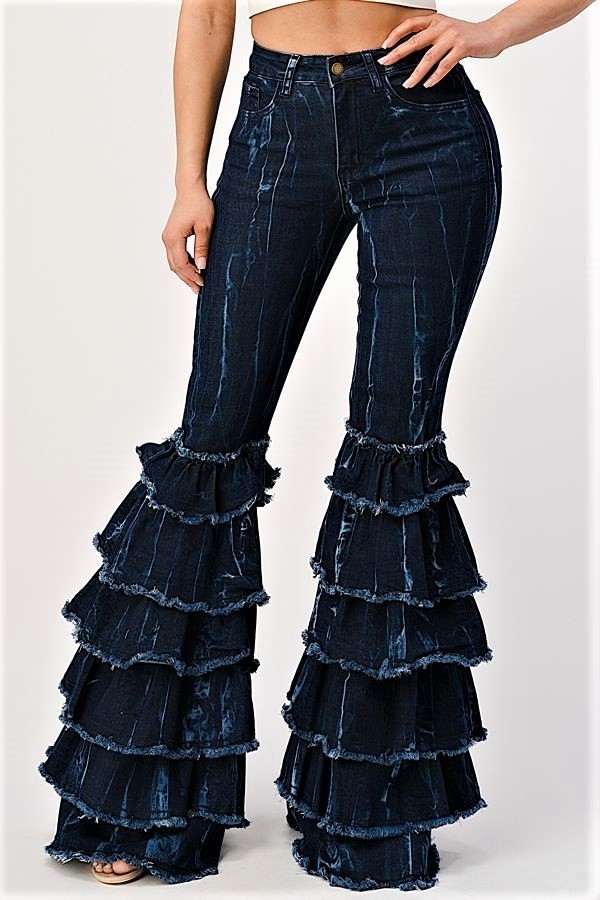 Y/Project Black Ruffle Jeans Y/Project