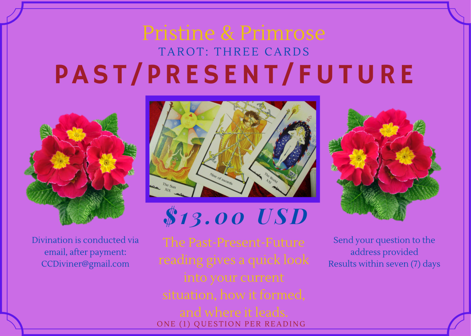 Past Present Future Tarot Reading Miiriya