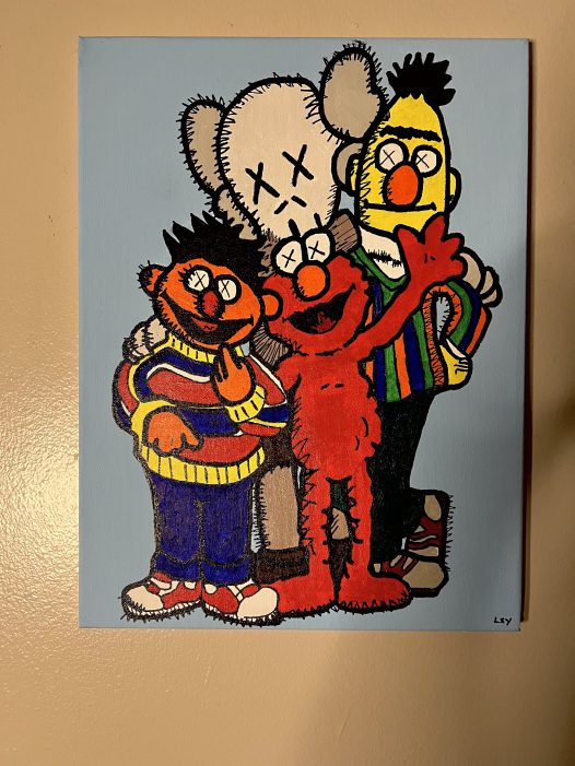 Kaws X Sesame Street Painting Miiriya   BAB3F454 7B79 459A 90BB 9B814E41F2F5 526x701 