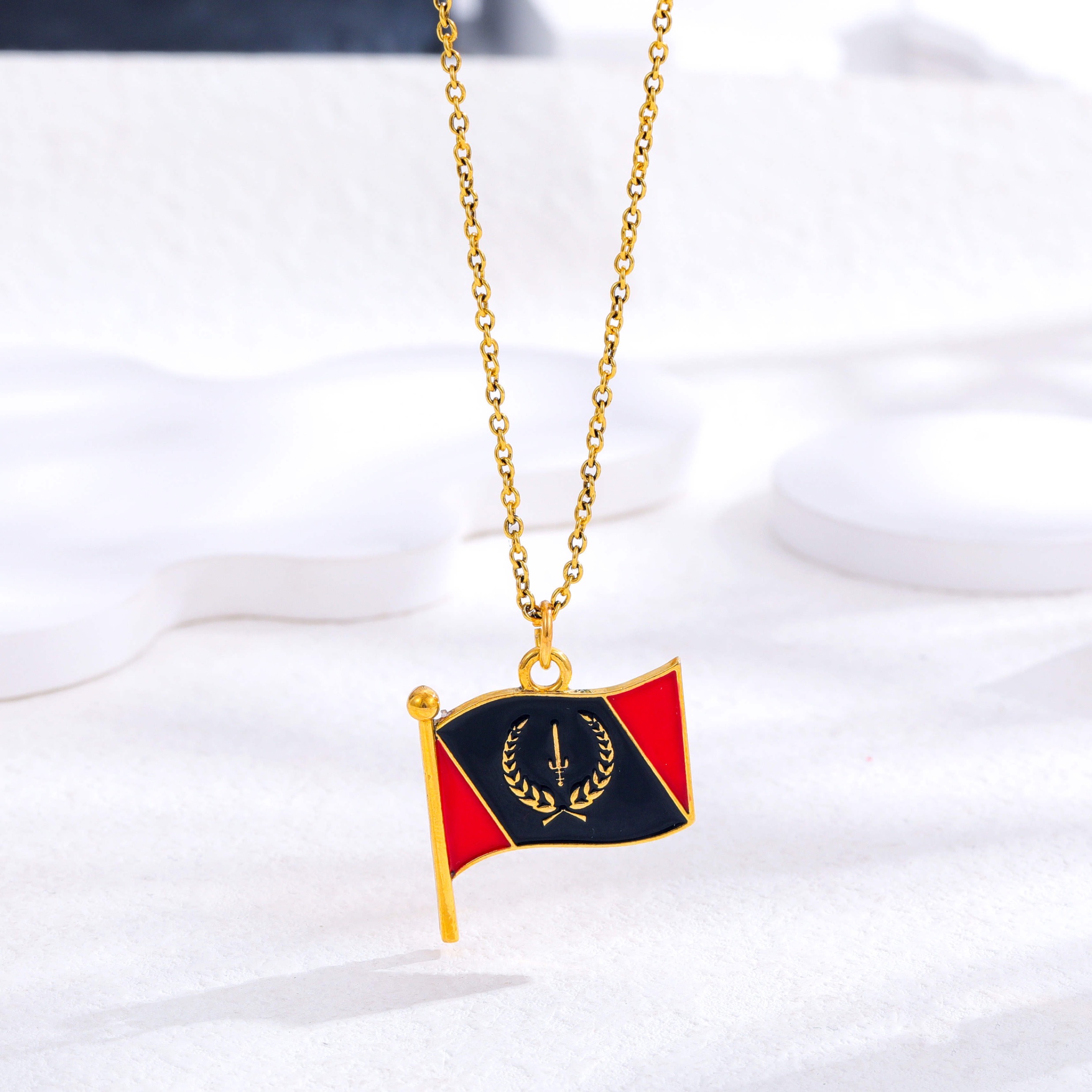 black american heritage flag necklace        <h3 class=