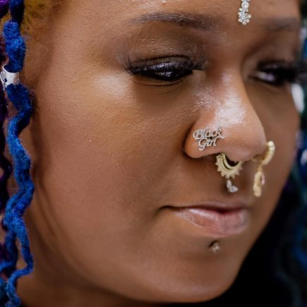 Custom Made Black Girl Nose Stud Ring