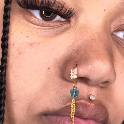 Cute Colorful Square Box Dangling Nose Rings Hoops