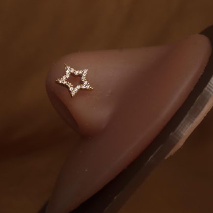 Rhinestone Star Bling Cz Gem Nose Stud Jewelry