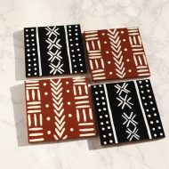Mud Cloth Printed Coaster Sets