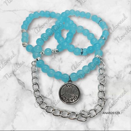 ANA826129 - Scorpio glass bead bracelet combo