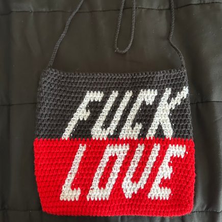 F*CK love crochet bag