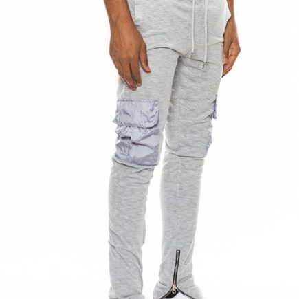 Heathered Cotton Blend Joggers