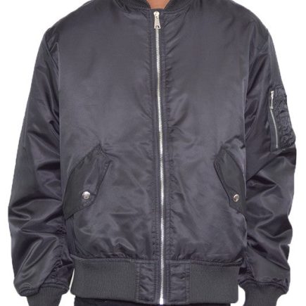 Weiv Mens Solid Padded Bomber Jacket